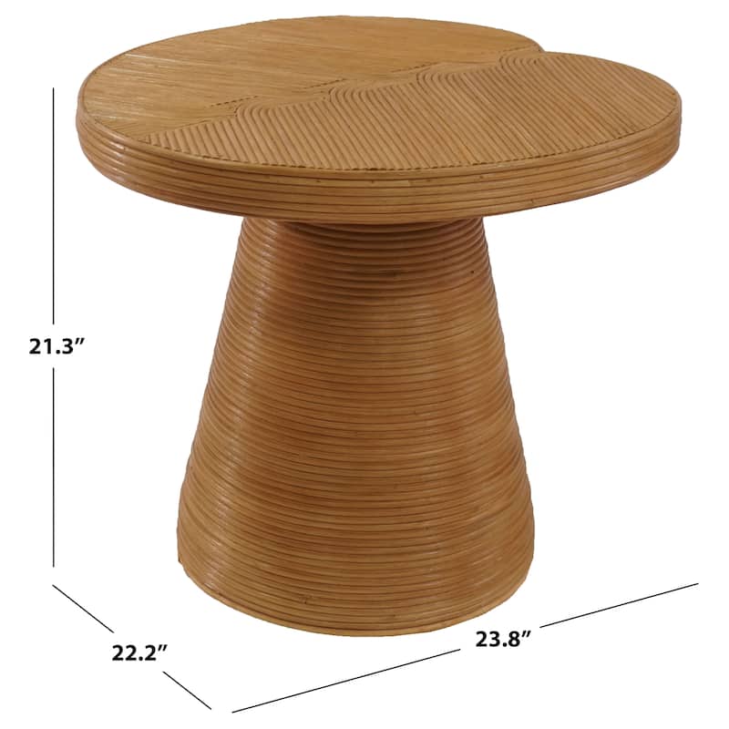 SAFAVIEH Couture Vyvianna Rattan Accent Table - 24"W x 22"D x 21"H