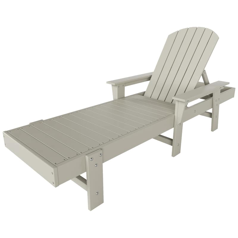 Polytrends Altura Poly Eco-Friendly All Weather Reclining Chaise Lounge with Arms