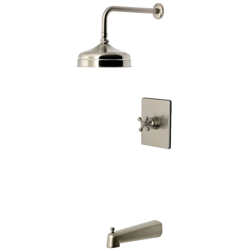 Kingston Brass Single-Handle Pressure Balanced Tub and Shower Faucet - Brushed Nickel