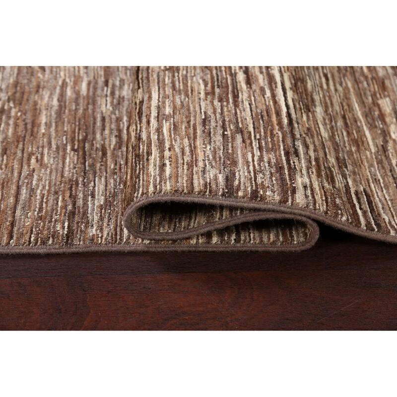 Modern Gabbeh Kashkoli Wool Runner Rug Hand-knotted Oriental Carpet - 2'10" x 9'9"