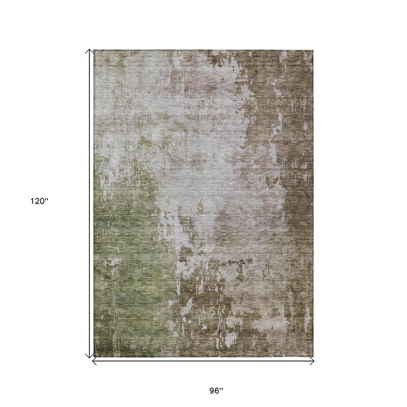 HomeRoots Abstract Transitional Rectangle Outdoor Rug