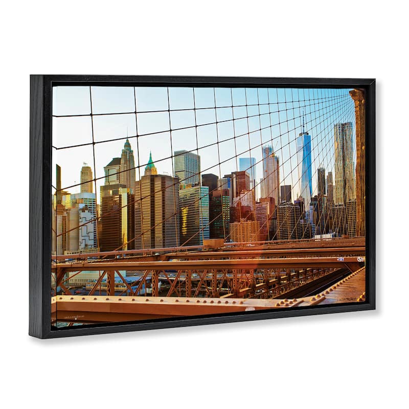 Stupell Cityscape Through Bridge Framed Floater Canvas Wall Art Design By Seven Trees Design