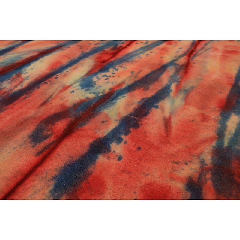 5'5''x7'9'' Hand Knotted Wool Red Tibetan Modern& Contemporary Boho Rug - 5' 5'' x 7' 9''