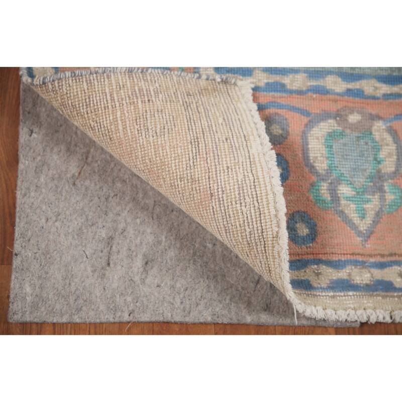 Hand Knotted Oriental 100% Wool Carpet Traditional Medallion Greys & Charcoal Tabriz Area Rug - 9' 6'' X 6' 9''