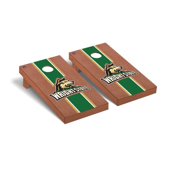 slide 2 of 5, Wright State Raiders Rosewood Cornhole Board Set