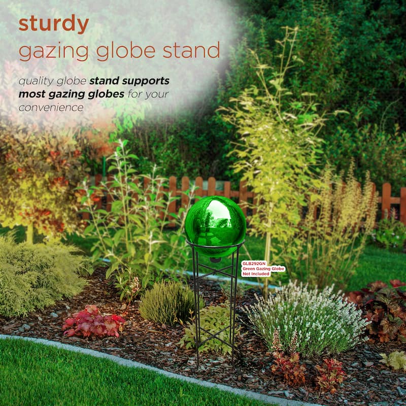 24-inch Black Metal Gazing Globe Stand