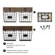 preview thumbnail 3 of 5, Hanging Double Wire Basket Organizer - Wall Mount Storage, Rustic Style by Lavish Home - 24 x 2.5 x 12