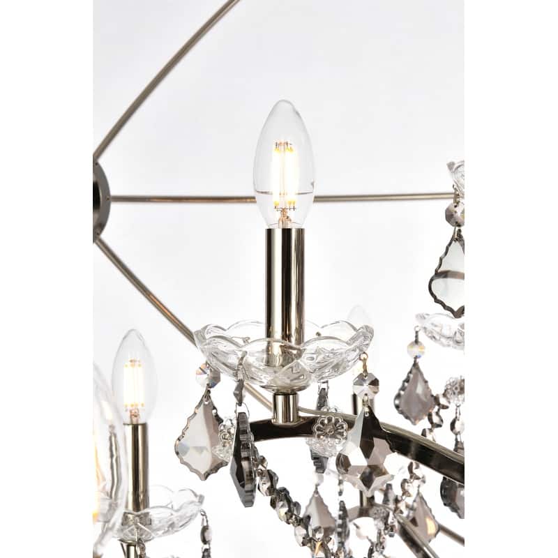 Royce Edge 25-Light Polished Nickel Chandelier