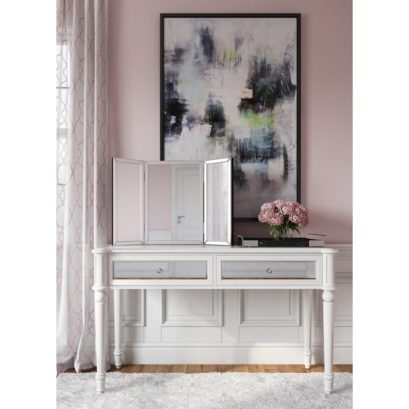 Three Part Hinged Vanity Tabletop Mirror - 31" W x 1" D x 21" H