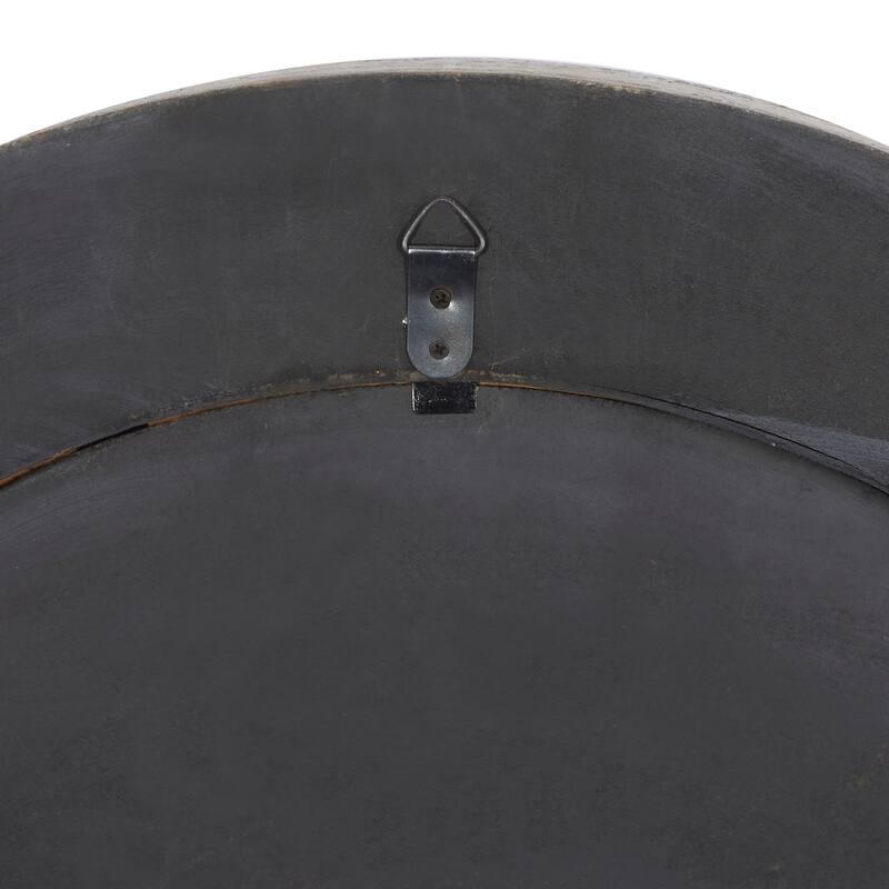 Wooden Distressed Wall Clock - Cream - Roche River Decor - 2"W x 24"L x 24"H