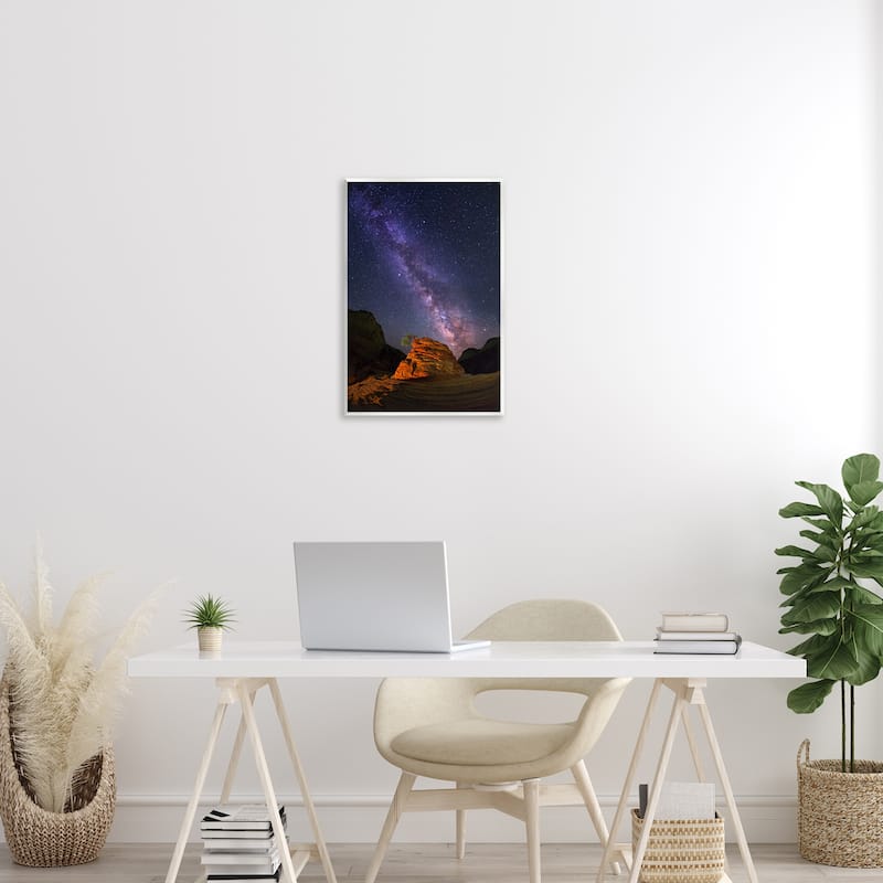 Stupell Milky Way Stars over Canyon Wall Plaque Art Design By Royce Bair