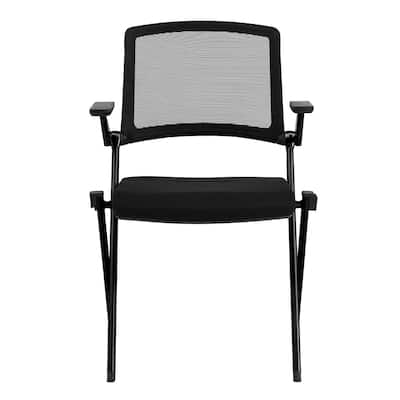Set of Two Folding and Stacking Mesh Armchairs - 23.63" W x 33.86" H x 22.05" D