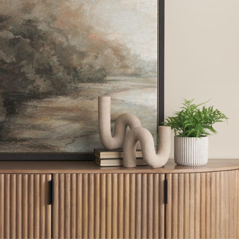 Kailyn Resin Textured Concrete Gray / Sandstone Decorative Object