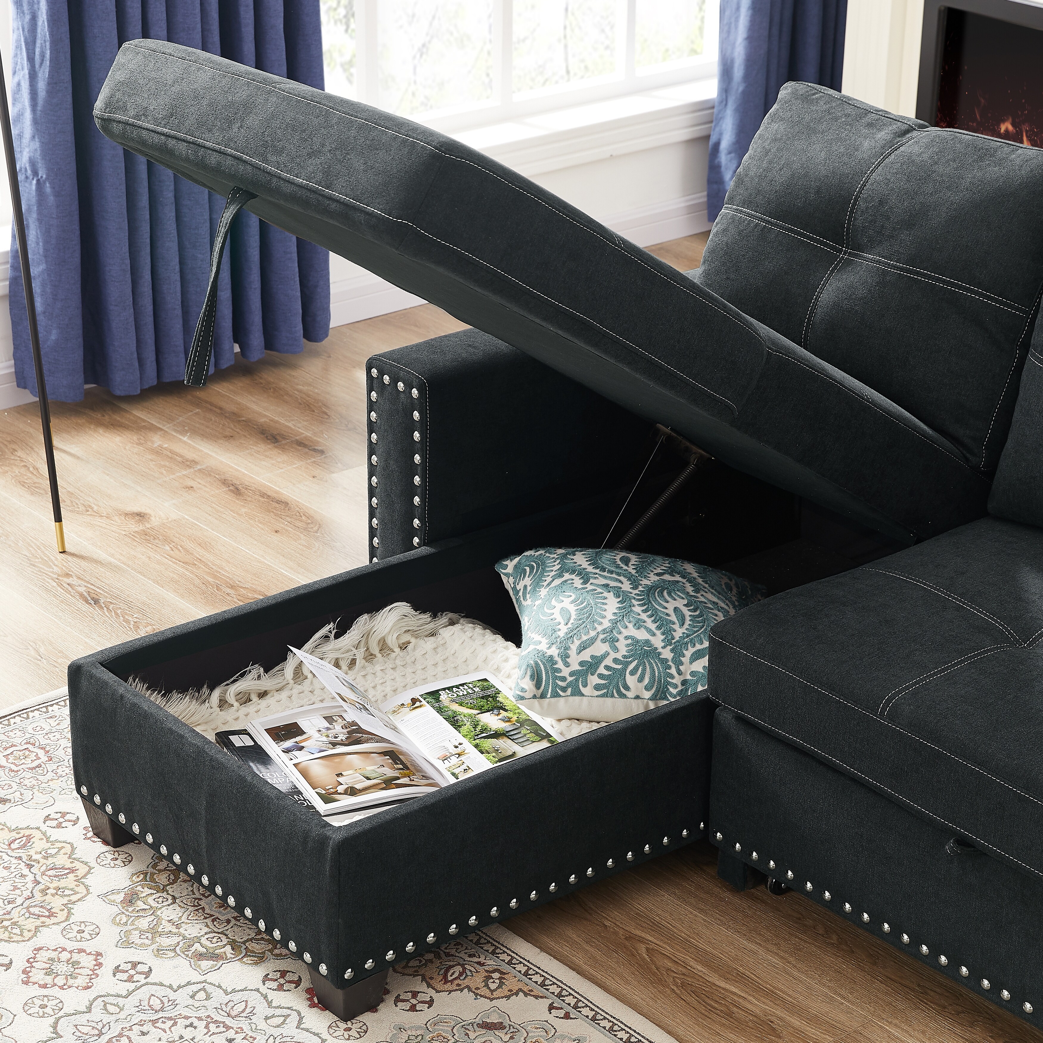 85 inch sofa hot sale with chaise