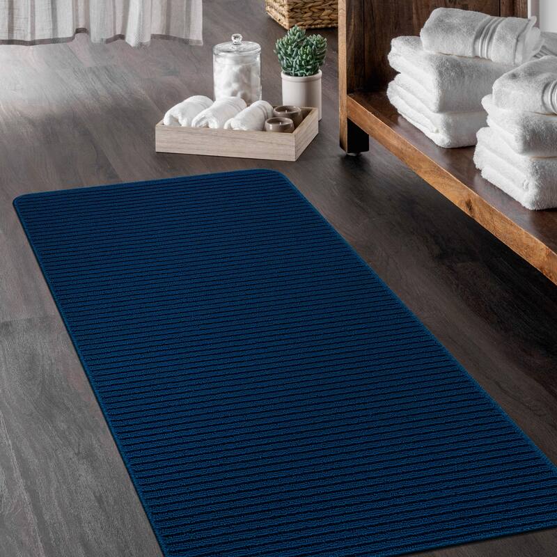 Beverly Rug Non Slip Washable Kitchen Rugs and Mats 2 Piece Set, 48"x20" + 30"x20"