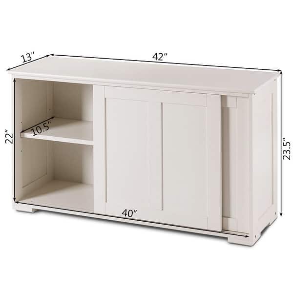 Shop Costway Kitchen Storage Cabinet Sideboard Buffet Cupboard