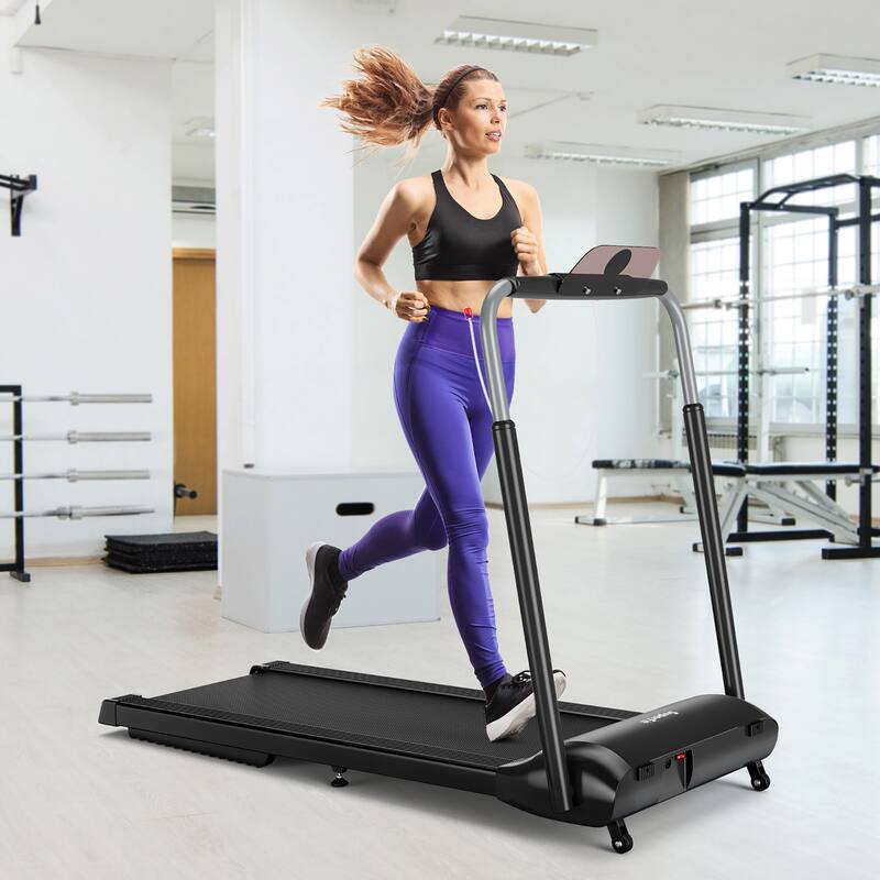 3HP Folding Treadmill Compact Walking Jogging Machine W/Touch Screen - See details
