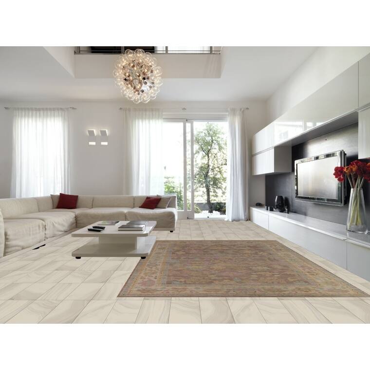 Brown Vegetable Dye Oushak Turkish Area Rug Handmade Wool Carpet - 9'1"x 12'8"