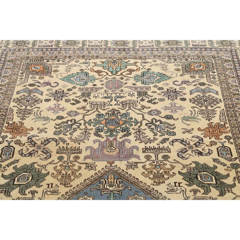 Geometric Tabriz Persian Area Rug Wool Hand-knotted Bedroom Carpet - 5'4" x 9'5"