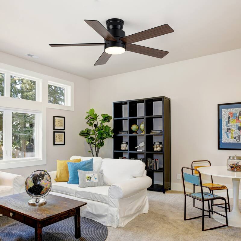 42" Reversible 5-Blade Integrated LED Ceiling Fan with Light and Remote