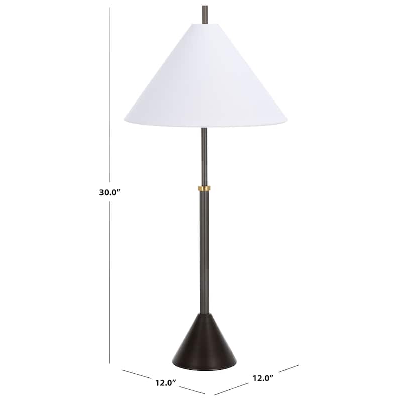 SAFAVIEH Couture Troye, 30-inch, Metal Table Lamp - 12"W x 12"D x 30"H