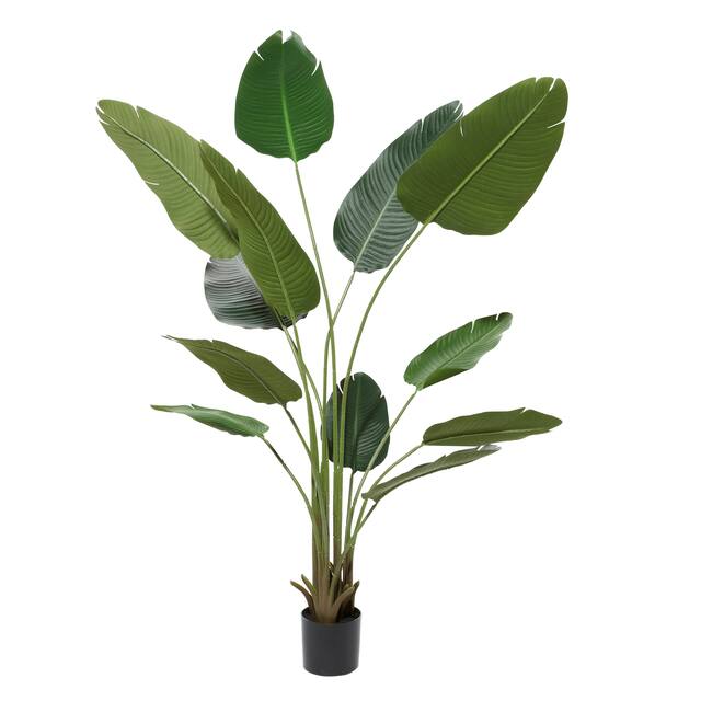 Traditional Green Faux Foliage in Planter