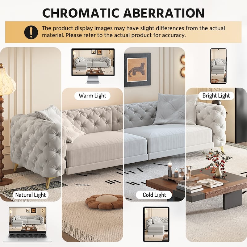 97.7" 3-in-1 Convertible Sleeper Sofa, Pull Out Sofa Bed with Ottoman, 4-Seater for Small Spaces & Apartments