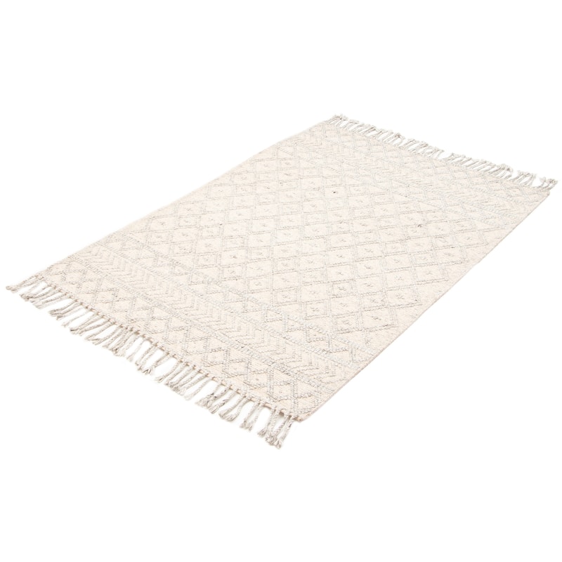 ECARPETGALLERY Braid weave Sienna Tan Wool Rug - 5'2 x 7'5