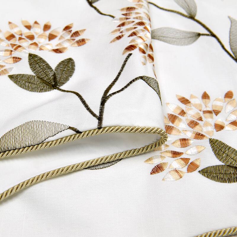 Embroidery Sunflower Valance