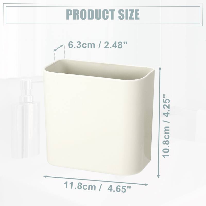 Wall Mount Toothbrush Holder Stand Self Adhesive Tooth Brush Holder for Toothbrush Toothpaste, 4.65"x2.48"x4.25"