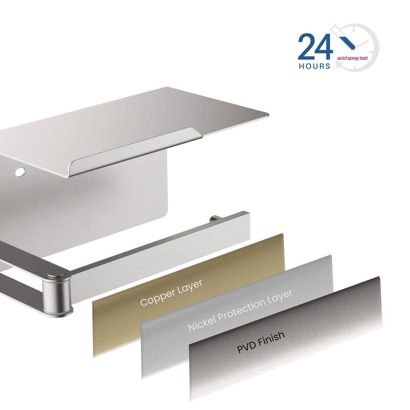 Bathroom Hardware Accessory Wall Mounted Toilet Paper Holder with Shelf