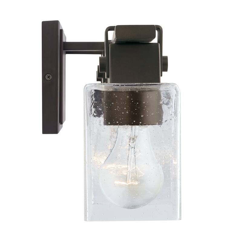 Graham 3-light Oil Rubbed Bronze Bath/ Vanity Fixture w/ Clear Seeded Glass