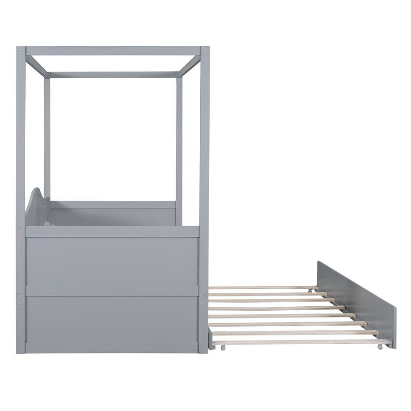 Canopy Day Bed with twin size Trundle