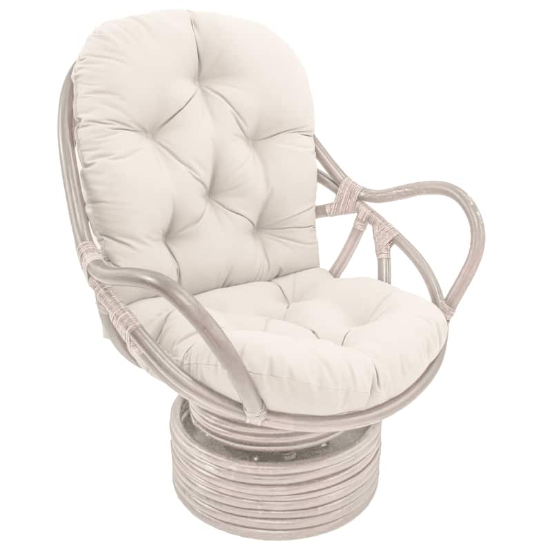 48-inch by 24-inch Twill Indoor Seat/Back Rocker Cushion (Cushion Only) - 48 x 24 - Natural