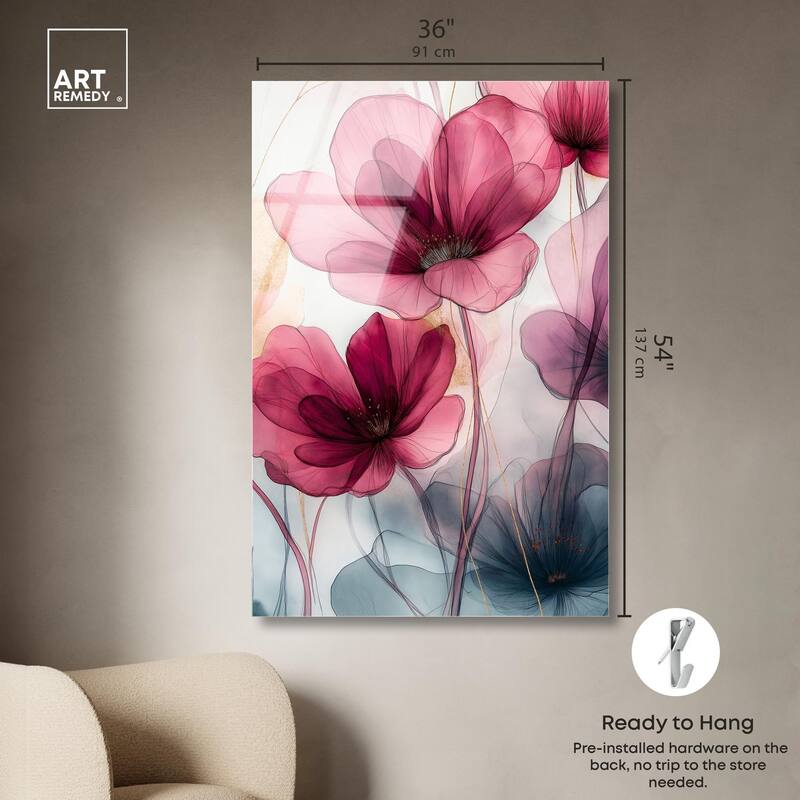 Filigree Flora II Acrylic by Art Remedy, Ready to Hang