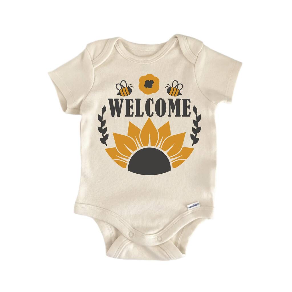 Welcome Honey Bee - Baby Boy Girl Clothes Infant Bodysuit Funny Cute