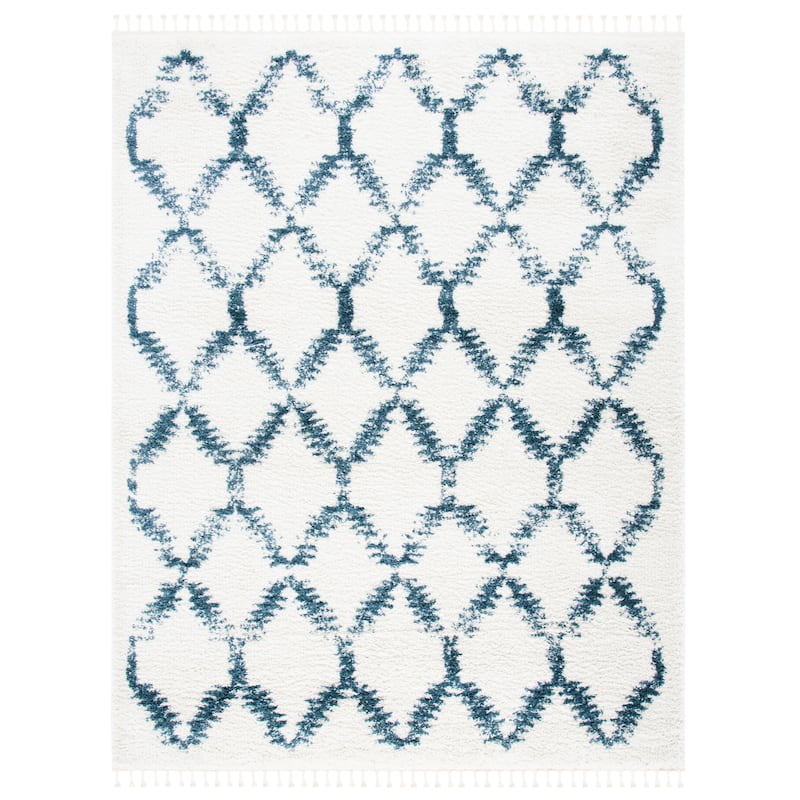 SAFAVIEH Berber Fringe Shag Lillis Trellis 1.2-inch Thick Rug