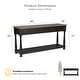 preview thumbnail 2 of 8, Furniture of America Lucan Modern Farmhouse Weathered Black and Brown Wood 3-Drawer Sofa Table with Open Shelf