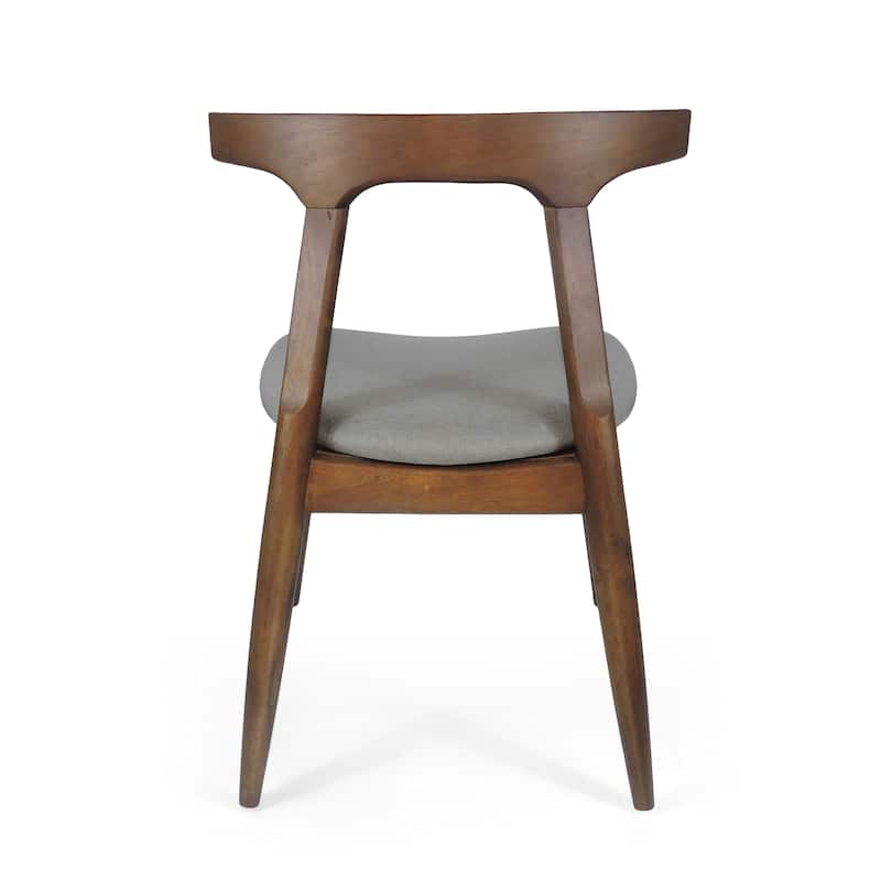 Cowen Upholstered Fabric and Rubberwood Dining Chairs (Set of 2) by Christopher Knight Home