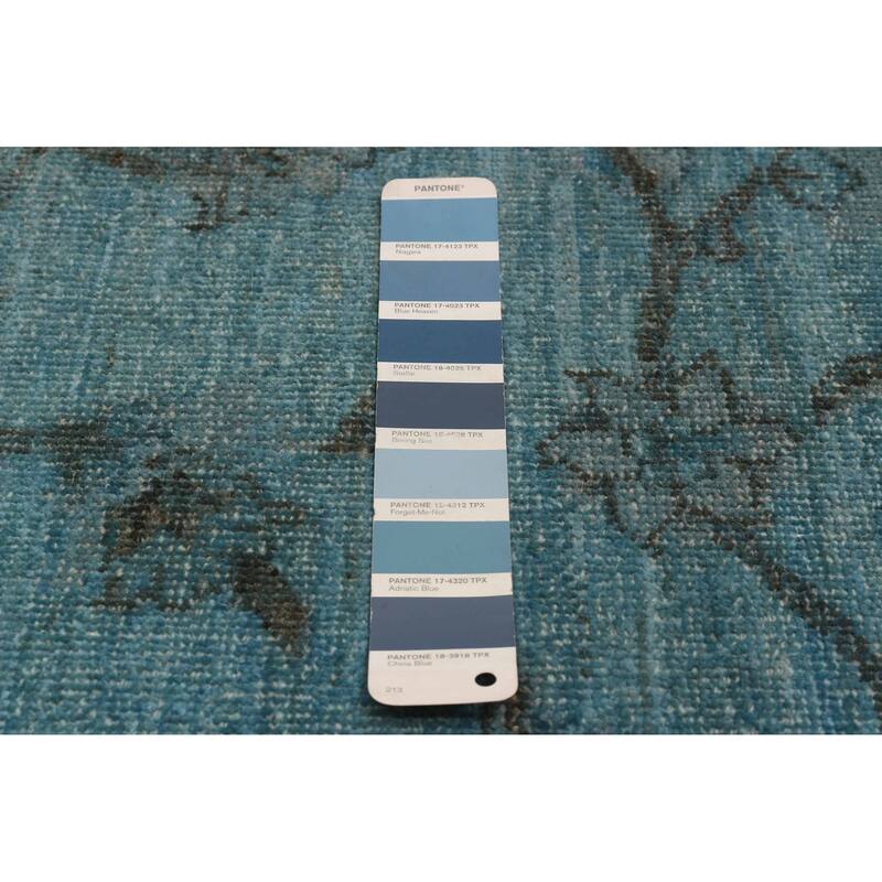 ECARPETGALLERY Hand-knotted Vibrance Blue Wool Rug - 6'4 x 8'9