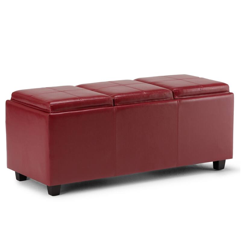 WYNDENHALL Franklin 42-in. Wide Contemporary Rectangular Storage Ottoman