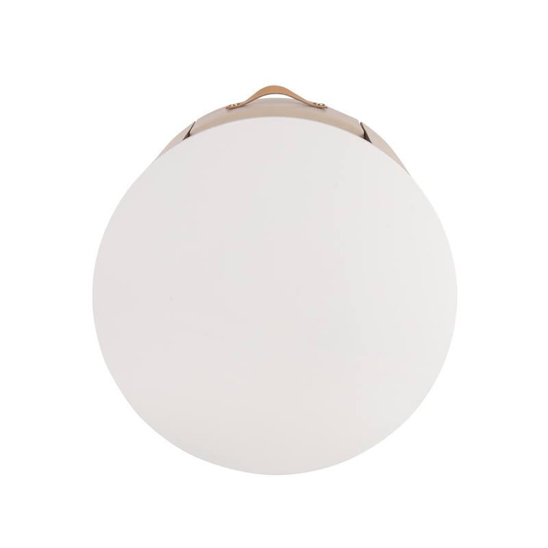 Round Nightstand with Storage Drawer, Sofa End Table Bedroom Bedside Table