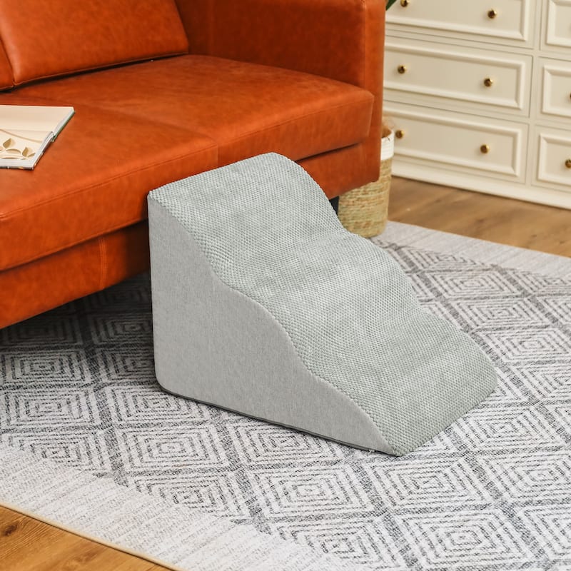 Adeco 3-Tier Dog Stairs Soft Dog Ramp with Removable Cover