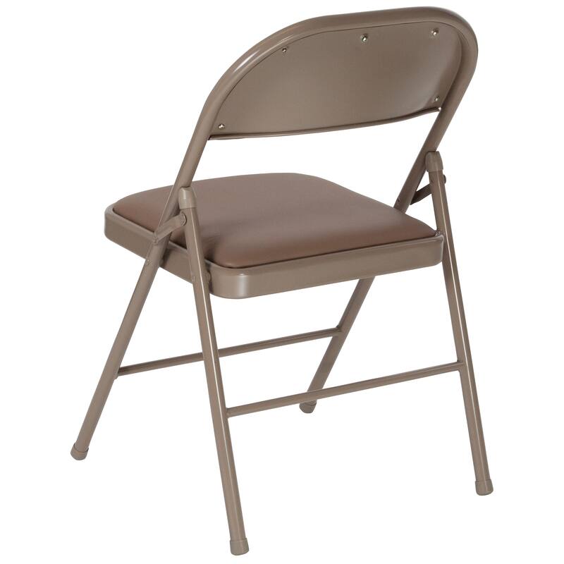 2 Pack Double Braced Vinyl Folding Chair