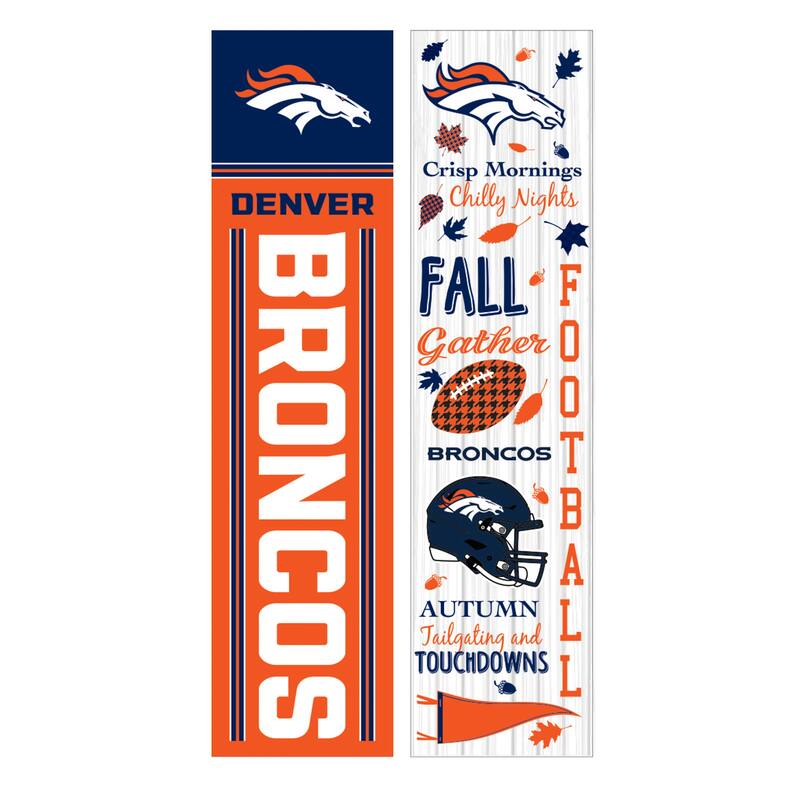 47" Double Sided Seasonal Porch Leaner, Denver Broncos - 47" x 11.25"