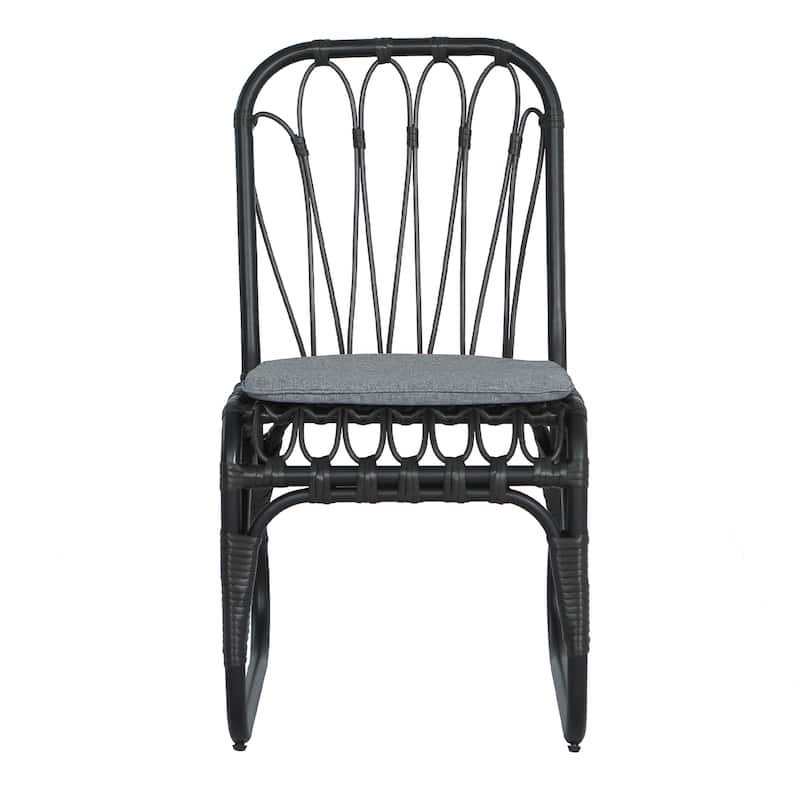 Christopher Knight Home- Alexandra Outdoor PE Wicker Dining Chairs with Cushions (Set of 2)