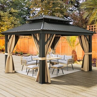 Outdoor Aluminum Canopy Gazebo - Bed Bath & Beyond - 39912261