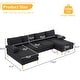 preview thumbnail 6 of 20, U-Shaped 4-Seat Indoor Sectional Sofa
