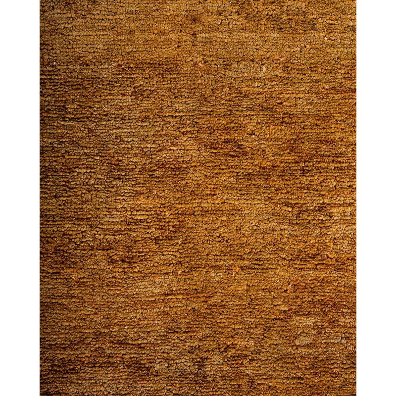 Overton Hand Knotted Wool Vintage Inspired Modern Contemporary Overdyed Gold Area Rug - 8' 1" x 9' 7"