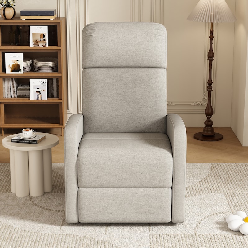 Modern Lounge Chaise Chair, Home Theater Manual Recliner Chair, Accent Chair with Three Adjustable Angles